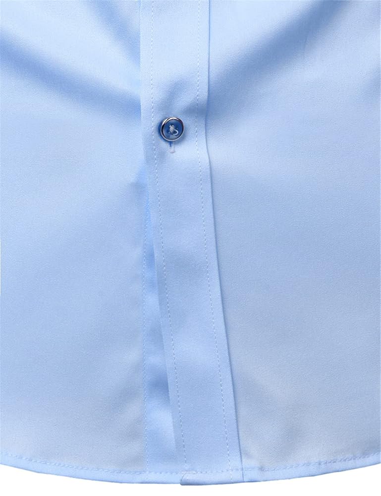 REHJJDFD Men's Dress Shirt Slim Fit Casual Button Down